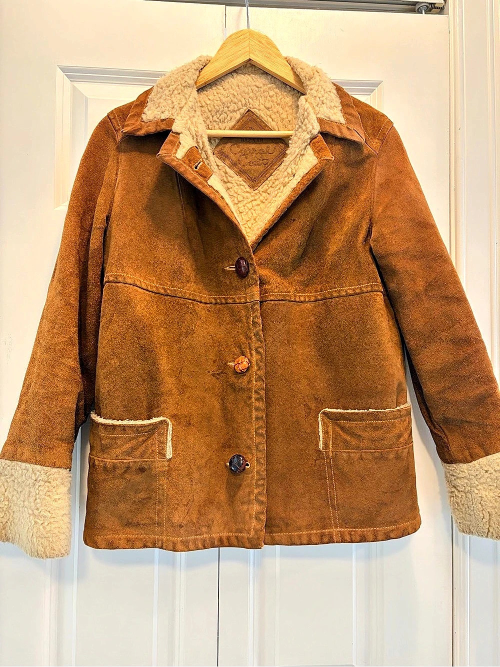 The American Bazaar Vintage Shearling-Lined Leather Jacket